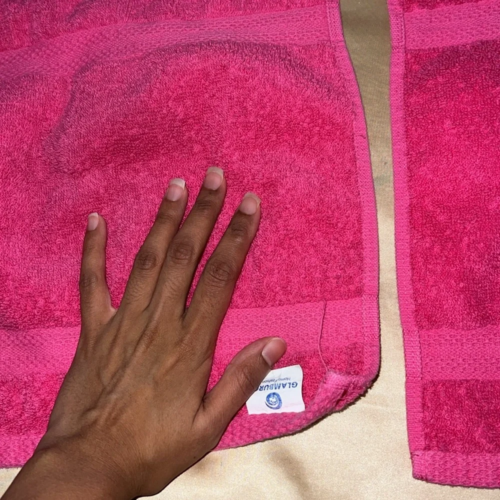 Pink Bath Towel Rags